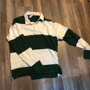 White and green striped H&M shirt